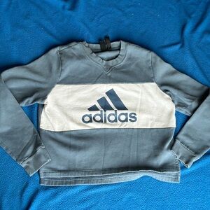 Adidas Blue and White Sweatshirt